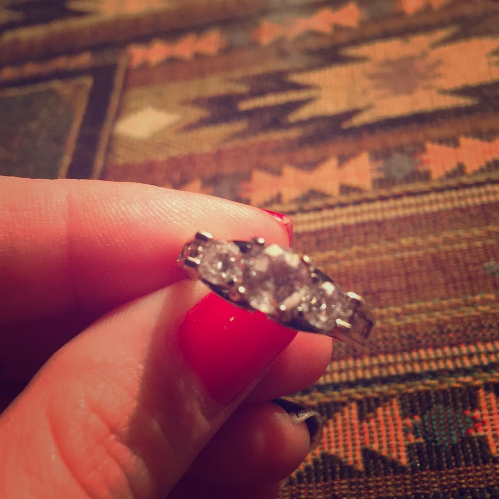 Sterling silver wedding set